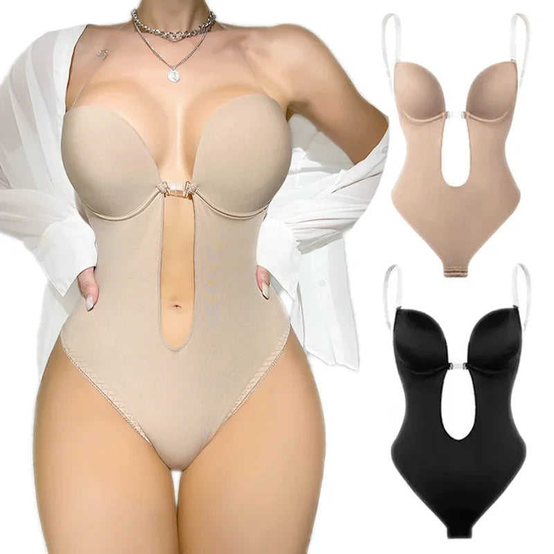 TrueCurve™ PlungeContour Backless Sculpting Bodysuit