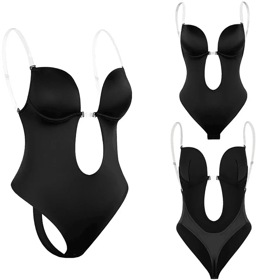 TrueCurve™ PlungeContour Backless Sculpting Bodysuit